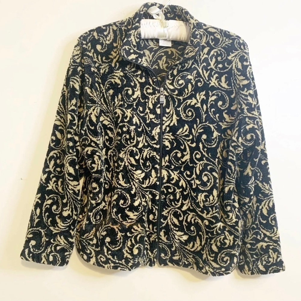 BETTE & COURT Scroll Design Chenille Jacket
